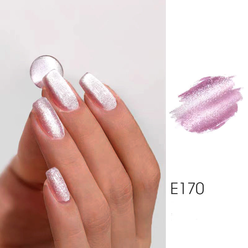 High-Density Two-Tone Fine Sparkle Cat Eye Nail Gel