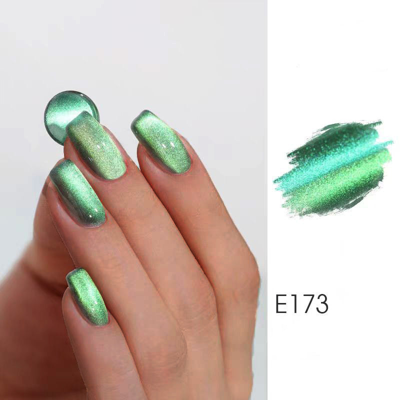 High-Density Two-Tone Fine Sparkle Cat Eye Nail Gel