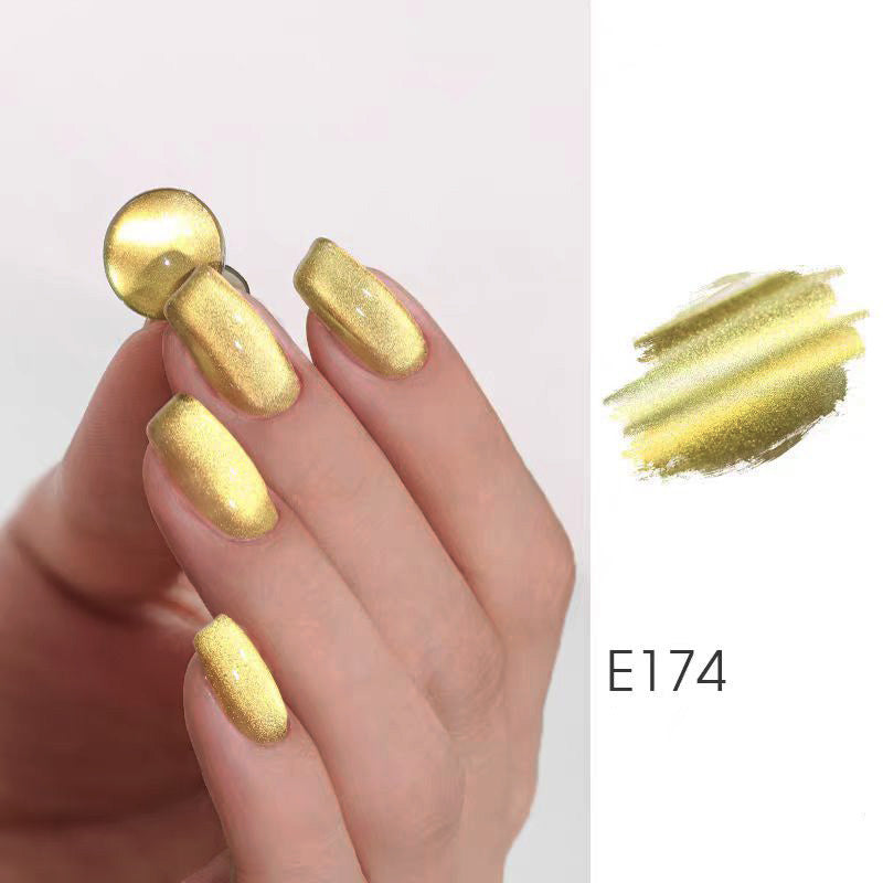 High-Density Two-Tone Fine Sparkle Cat Eye Nail Gel