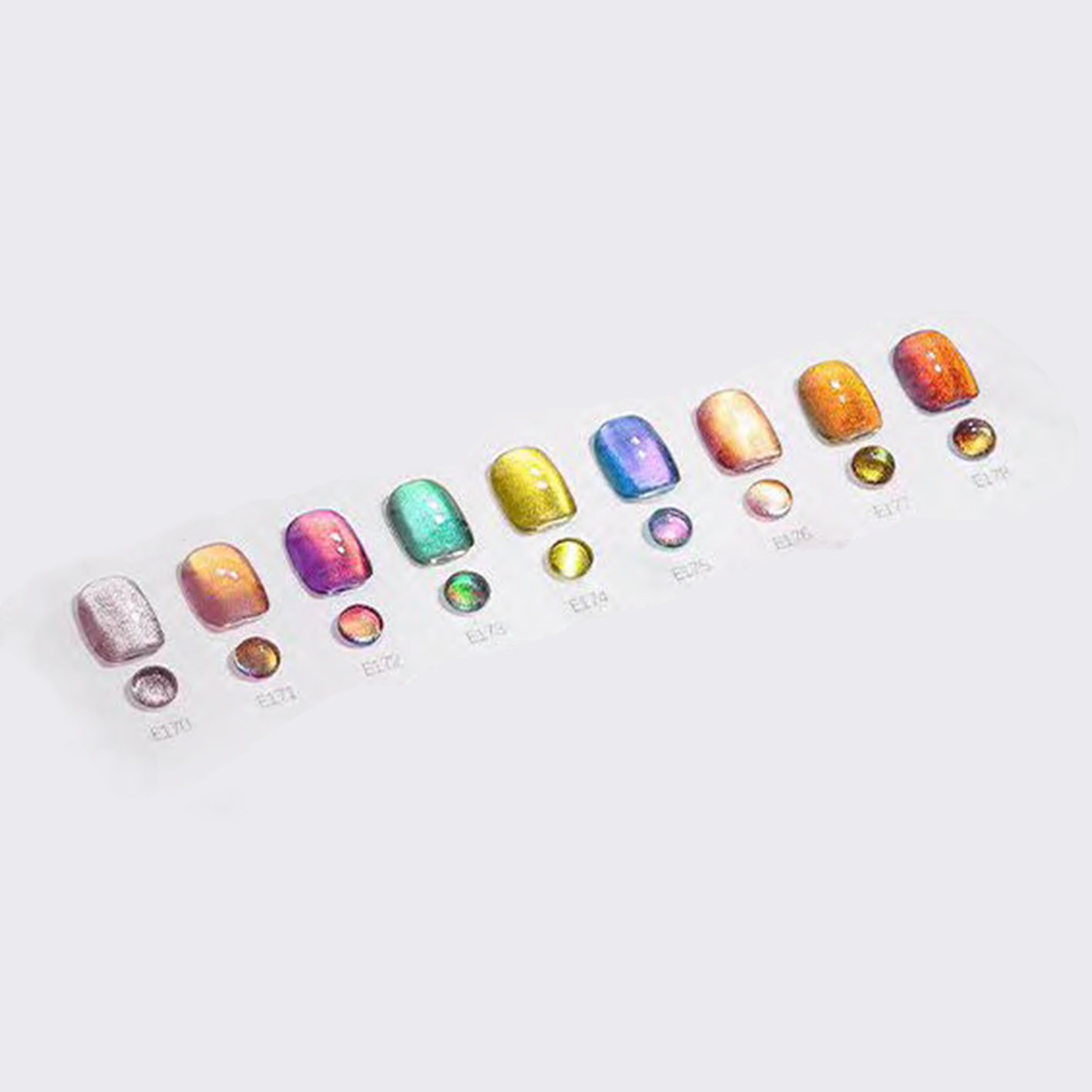 High-Density Two-Tone Fine Sparkle Cat Eye Nail Gel