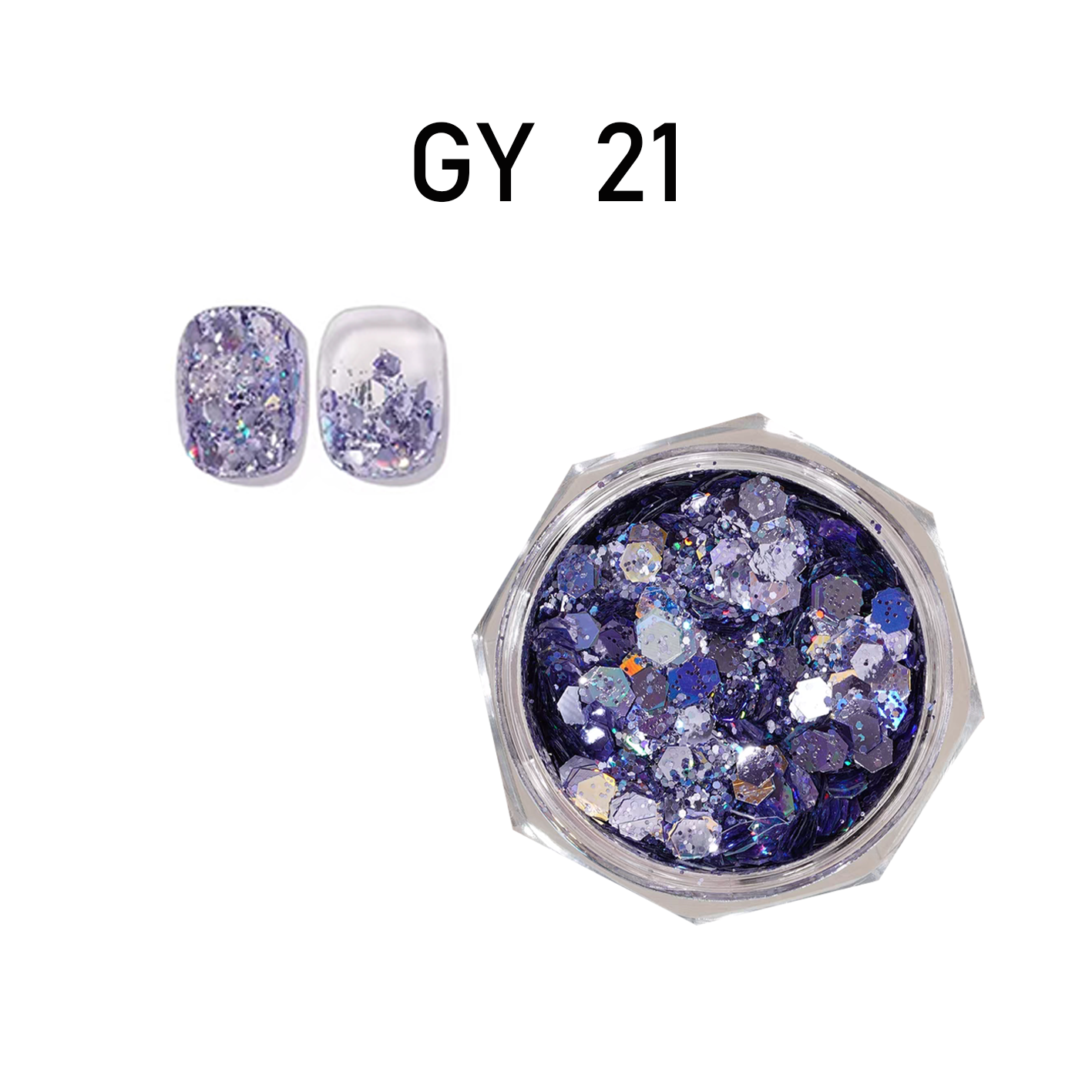 Multi-color nail polish sequins