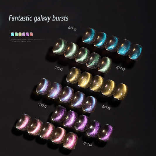 Flash Galaxy cat Eye nail gel