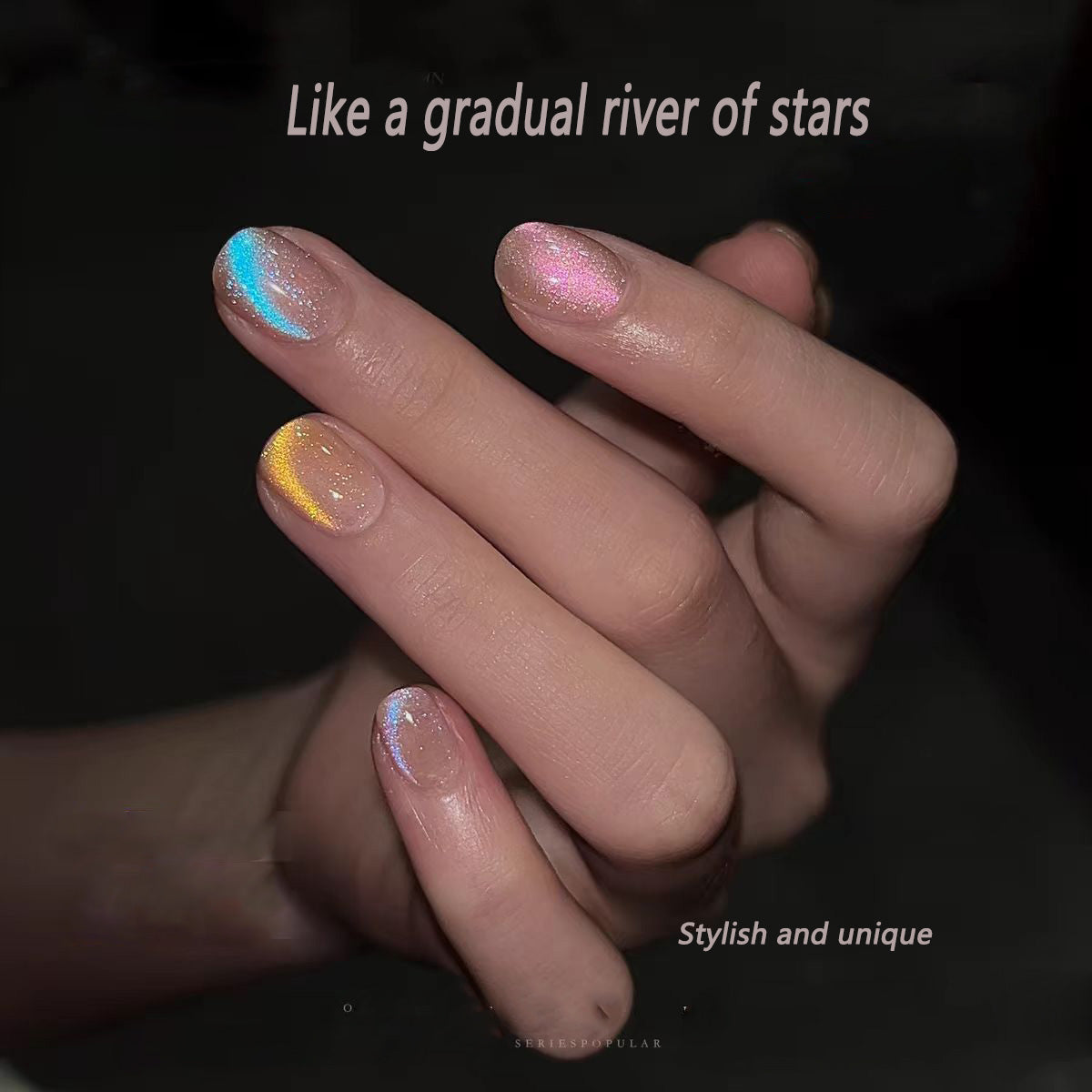 Flash Galaxy cat Eye nail gel