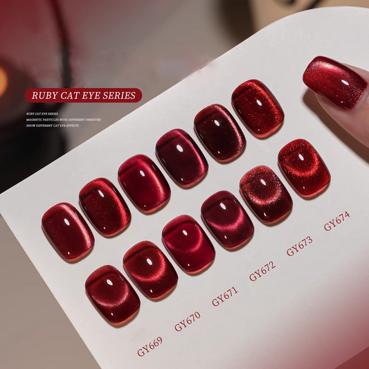 Ruby Cat Eye Nail Gel