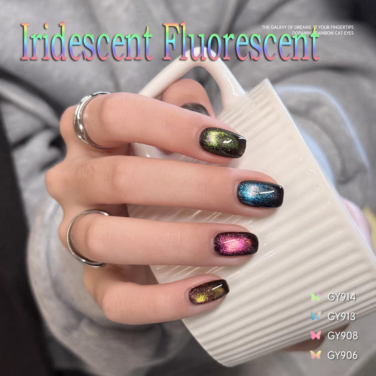 🌈 Rainbow Glow Cat Eye Gel Collection