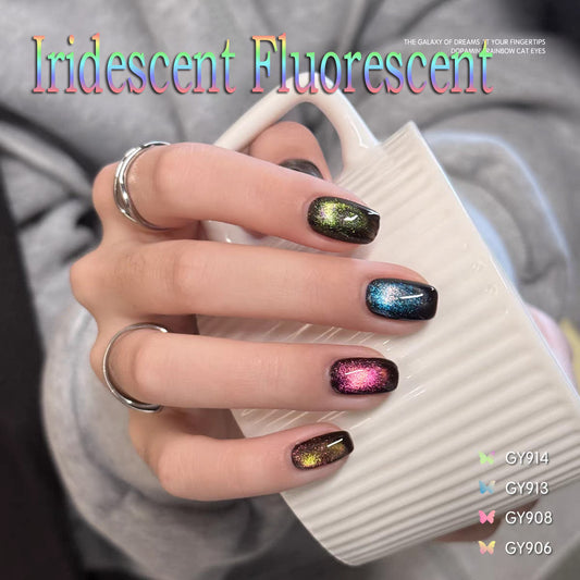 🌈 Rainbow Glow Cat Eye Gel Collection
