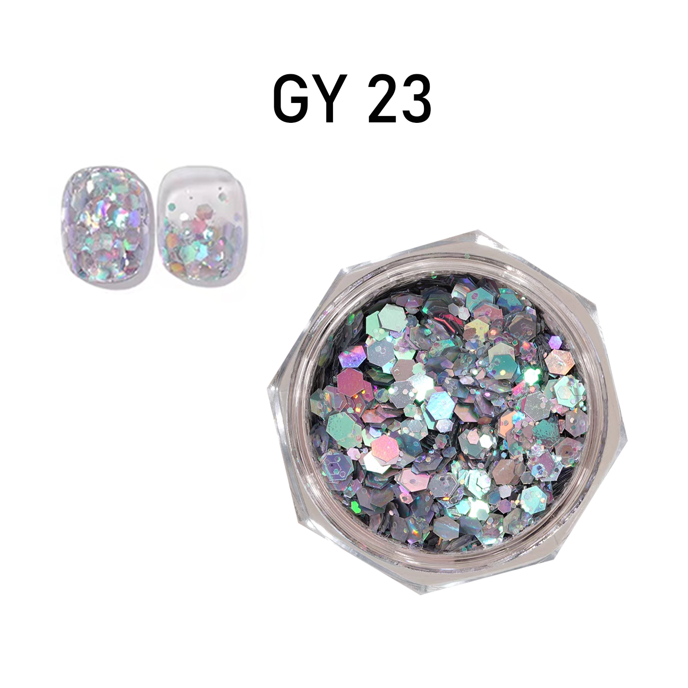 Multi-color nail polish sequins