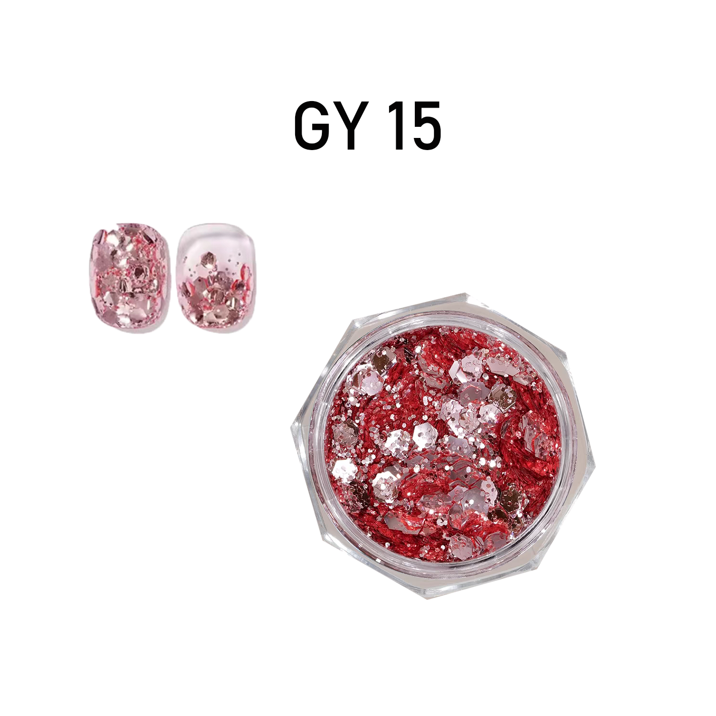 Multi-color nail polish sequins