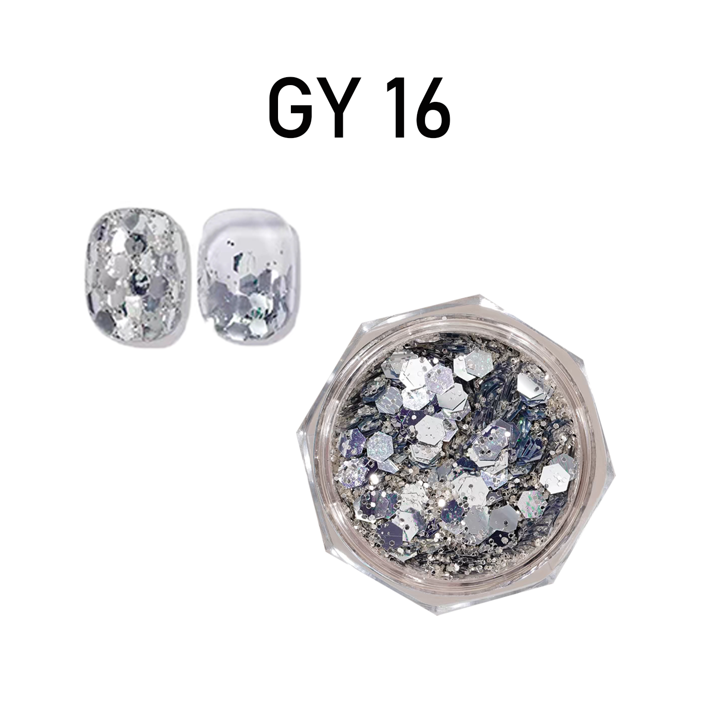 Multi-color nail polish sequins