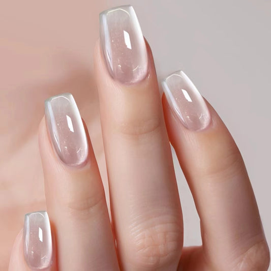 White shimmer cat eyes