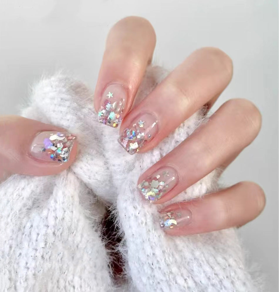 Multi-color nail polish sequins